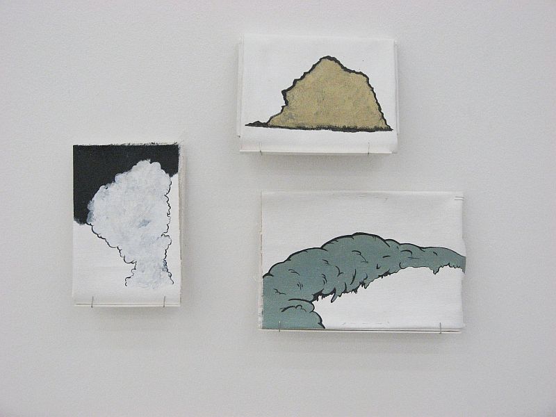 Click the image for a view of: Untitled (folded canvas). 2011. Installation. Acrylic on canvas, cotton